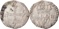 World Coins - Coin, France, Henri III, 1/4 Ecu, 1587, Rennes, , Silver, Duplessy 1133