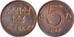 World Coins - Coin, Sweden, Gustaf VI, 5 Öre, 1973, , Bronze, KM:845