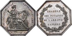 World Coins - France, Token, Chambre des Notaires d'Angers, Silver, Pacot,