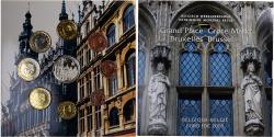 World Coins - Belgium, 1 Cent to 2 Euro, Bruxelles - Grand'Place, 2005, Brussels, BU