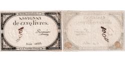 World Coins - France, 5 Livres, 10 brumaire de l'an 2 - (31 octobre 1793), 22655, EF(40-45)