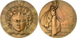 World Coins - France, Medal, L’Électricité et Paris, 1907, Bronze, Dammann,