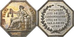 World Coins - France, Token, Notaires de l'Arrondissement de Bar-sur-Seine, Silver,