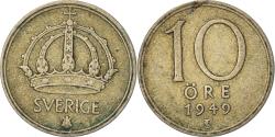 World Coins - Coin, Sweden, Gustaf V, 10 Öre, 1949, , Silver, KM:813