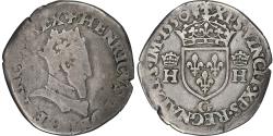 World Coins - France, Henri II, 1/2 teston à la tête couronnée, 1550, Poitiers, Silver