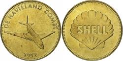 World Coins - France, Token, Collection Shell, De Havilland Comet, Bronze-Aluminium,