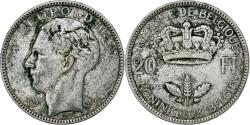 World Coins - Belgium, Leopold III, 20 Francs, 1935, Brussels, Silver,
