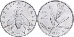 World Coins - Italy, 2 Lire, 1970, Rome, Aluminum, , KM:94