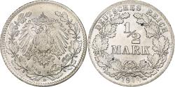 World Coins - Coin, GERMANY - EMPIRE, 1/2 Mark, 1918, Munich, , Silver, KM:17