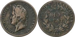 World Coins - French colonies, Louis-Philippe I, 10 Centimes, 1844, Paris, Bronze,