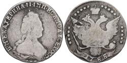 World Coins - Russia, Catherine II, 20 Kopeks, 1788, Saint Petersburg, Silver,