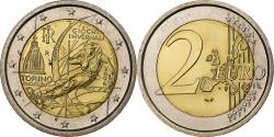 World Coins - Italy, 2 Euro, Turin Winter Olympic Games, 2006, Rome, Bi-Metallic,
