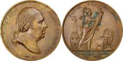 World Coins - France, Medal, Louis XVIII, Politics, Society, War, 1820, Andrieu,