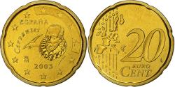 World Coins - Spain, Juan Carlos I, 20 Euro Cent, BU, 2003, Madrid, Nordic gold,