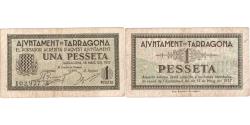 World Coins - Spain, 1 Peseta, 1937-05-18, TARRAGONA, VF(20-25)