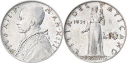 World Coins - Coin, VATICAN CITY, Pius XII, 10 Lire, 1951, , Aluminum, KM:52.1