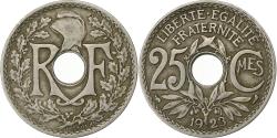 World Coins - France, 25 Centimes, Lindauer, 1923, Paris, Copper-nickel,