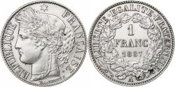 World Coins - France, 1 Franc, Cérès, 1887, Paris, Silver, , Gadoury:465a, KM:822.1