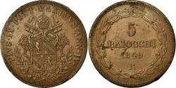 World Coins - Coin, ITALIAN STATES, PAPAL STATES, Pius IX, 5 Baiocchi, 1849, Roma,