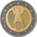 World Coins - Germany, 2 Euro, 2002, Munich, Bi-Metallic,