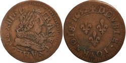 World Coins - Coin, France, Louis XIII, Double tournois, buste juvénile au col fraisé