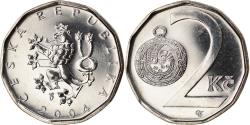 World Coins - Coin, Czech Republic, 2 Koruny, 2004, , Nickel plated steel, KM:9