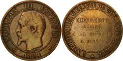 World Coins - France, Token, Napoléon III, Monument Erigé à La Bourse, 10 Centimes, 1854