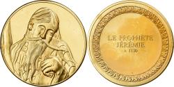 World Coins - France, Medal, le Prophète Jérémie, Gilt Bronze,