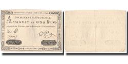 World Coins - France, 5 Livres, 1791, Corset, 1791-09-28, AU(50-53), KM:A49, Lafaurie:144