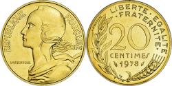 World Coins - Coin, France, Marianne, 20 Centimes, 1978, Paris, FDC,