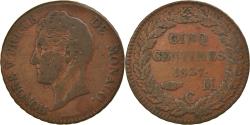 World Coins - Coin, Monaco, Honore V, 5 Centimes, Cinq, 1837, Monaco, , Copper