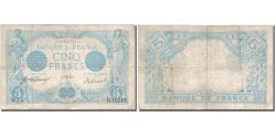 World Coins - France, 5 Francs, Bleu, 1916, 1916-02-01, VF(20-25), Fayette:2.36, KM:70