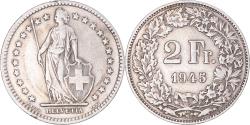 World Coins - Coin, Switzerland, 2 Francs, 1945, Bern, , Silver, KM:21