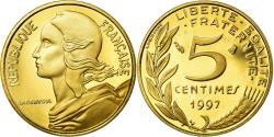 World Coins - Coin, France, Marianne, 5 Centimes, 1997, Paris, Proof,