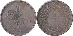 World Coins - Ottoman Empire, Abdul Aziz, 40 Para, AH1277 (1864), Constantinople, Silver