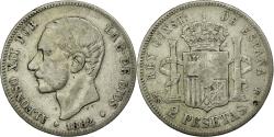 World Coins - Coin, Spain, Alfonso XII, 2 Pesetas, 1882, , Silver, KM:678.2