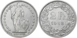 World Coins - Switzerland, 2 Francs, Helvetia, 1968, London, Copper-nickel,