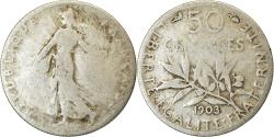 World Coins - Coin, France, Semeuse, 50 Centimes, 1903, Paris, , Silver, KM:854