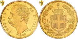 World Coins - Italy, Umberto I, 50 Lire, 1888, Rome, Gold, PCGS, , KM:25