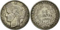 World Coins - Coin, France, Cérès, 50 Centimes, 1872, Paris, , Silver, Gadoury:419a