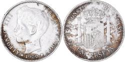 World Coins - Coin, Spain, Alfonso XIII, Peseta, 1900, Valencia, , Silver, KM:706