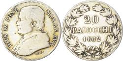 World Coins - Coin, ITALIAN STATES, PAPAL STATES, Pius IX, 20 Baiocchi, 1862, Rome,