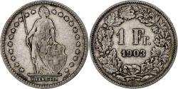 World Coins - Switzerland, Franc, Helvetia, 1903, Bern, Silver, , KM:29a