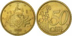 World Coins - Italy, 50 Euro Cent, 2002, Rome, Nordic gold,