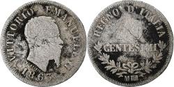 World Coins - Italy, Vittorio Emanuele II, 50 Centesimi, 1863, Milan, Silver,