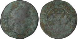 World Coins - Principality of Dombes, Gaston d'Orléans, Denier Tournois, 1652, Trévoux
