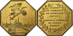 World Coins - France, Token, Chambre de Commerce de Rouen, 1802, Vermeil, Lecomte,
