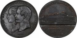 World Coins - France, Medal, Eugénie et Napoléon III, Palais de l'Industrie, Zinc, Caqué