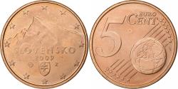 World Coins - Slovakia, 5 Euro Cent, 2009, Kremnica, Copper Plated Steel,