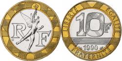 World Coins - France, 10 Francs, Génie, 1990, Paris, FDC, Bi-Metallic,